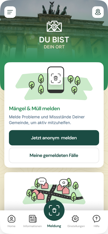 Homebildschirm von Du bist dein Ort